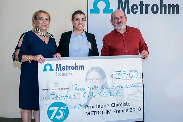 2018年法国青年化学家奖得主Sophia Oukala。